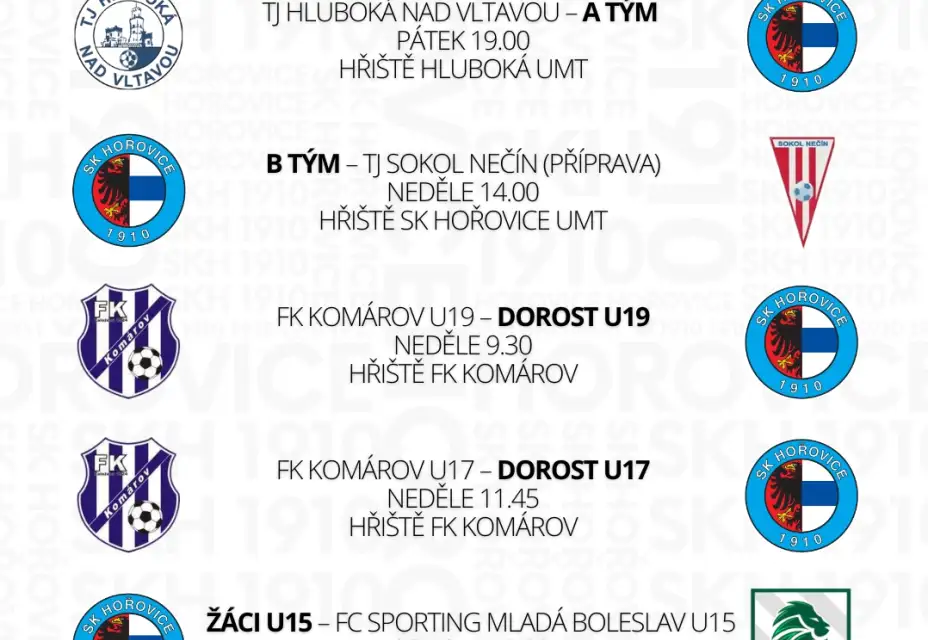 Rozpis zápasů 6. - 8. března